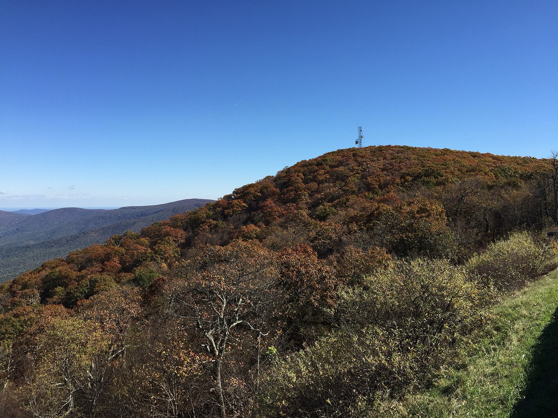 The Blue Ridge from the Hogback Overlook on Skyline Drive in October